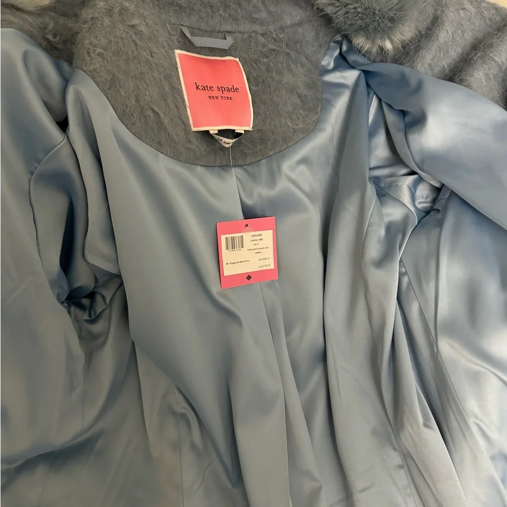 Kate Spade Tie Waist Coat - Raindrop - Picture 5 of 6